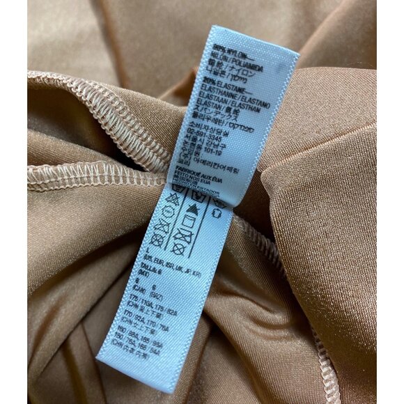 American Apparel High-Waisted Leggings Tan Nude Large Sexy Stretch Tights Dance - Picture 4 of 5